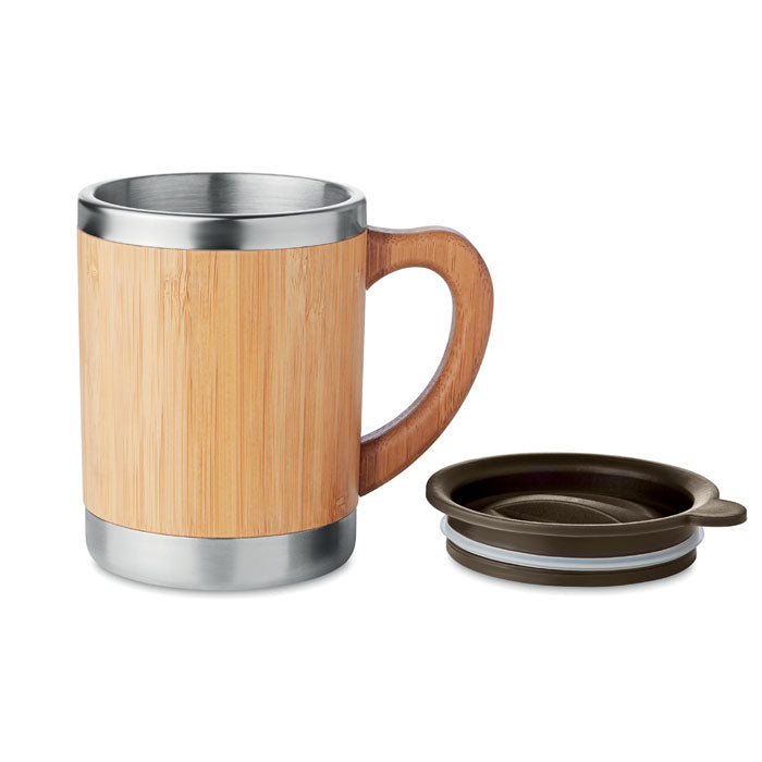 Double Walled Mug with Bamboo Case