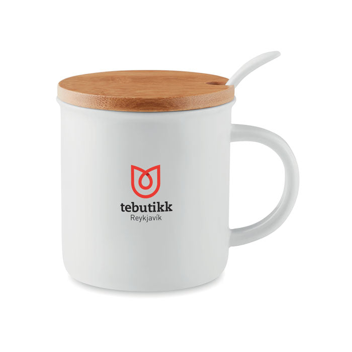 Porcelain Mug with Spoon