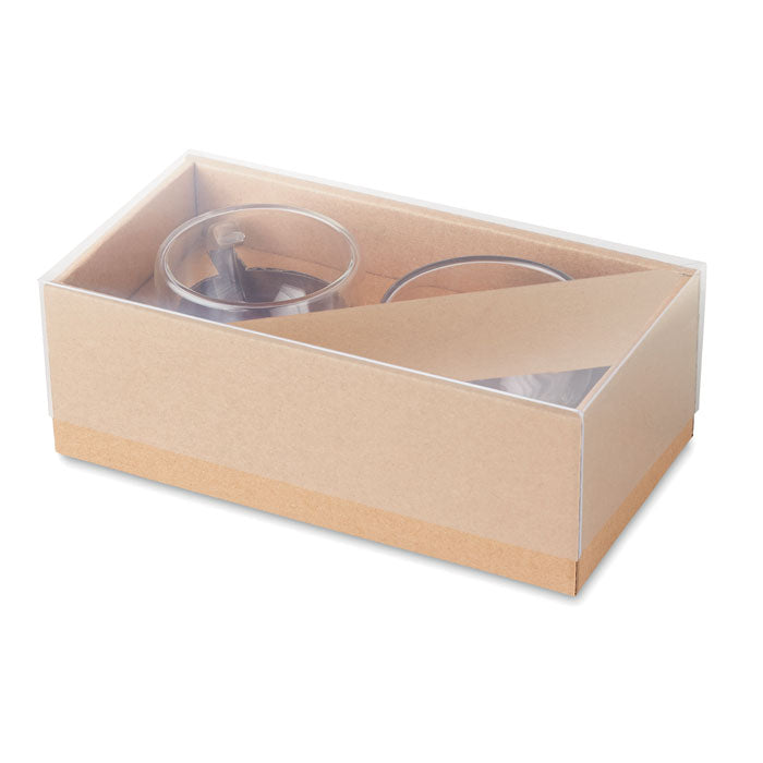 Set of 2 Double Walled Glass Espresso Mugs