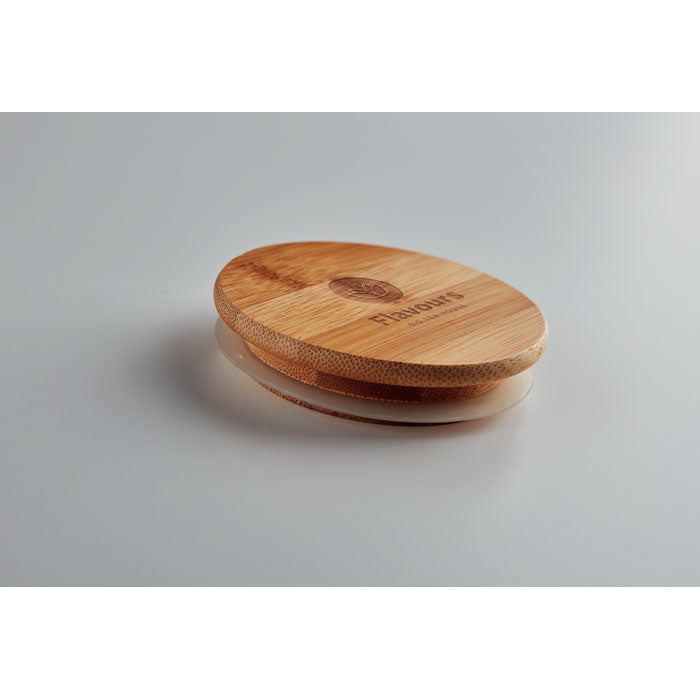 Double Walled Glass with Bamboo Lid