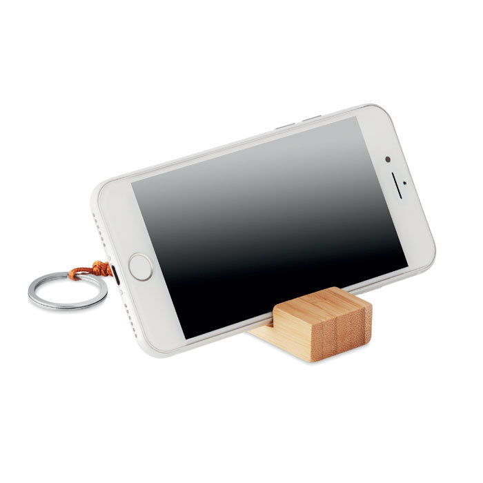 Keyring and Bamboo Phone Stand