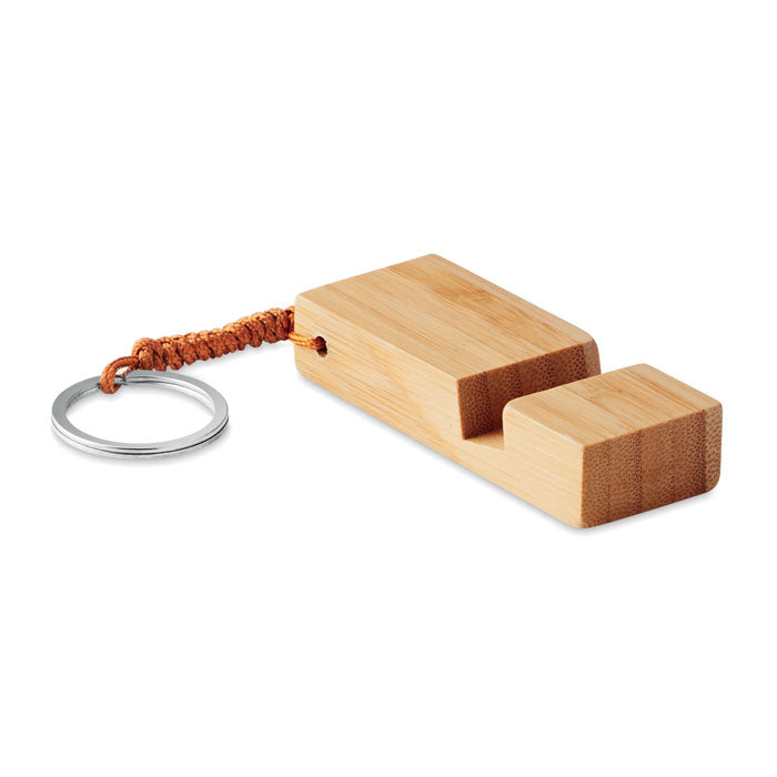 Keyring and Bamboo Phone Stand