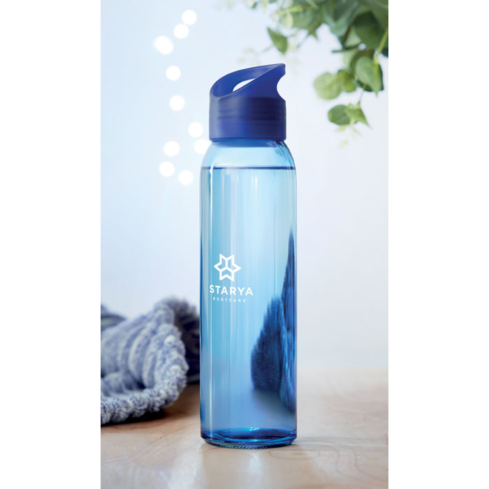 Glass Water Bottle with Hanging Loop