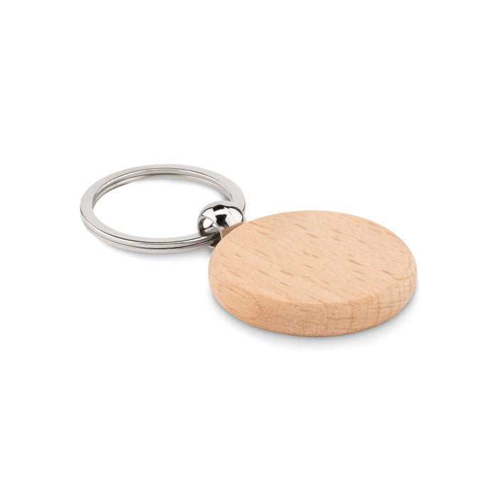 Round Wooden Keyring