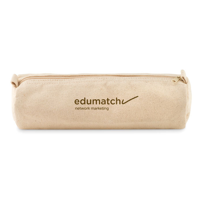 Cotton Pencil Case with Zipper