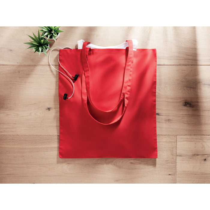 Shopping Bag in Cotton with Long Handles