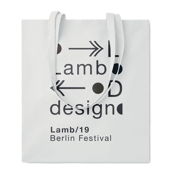 Shopping Bag in Cotton with Long Handles