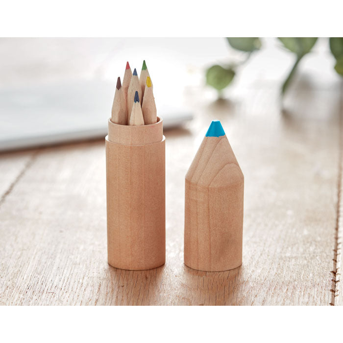 6 Colouring Pencils in Pencil Shaped Box