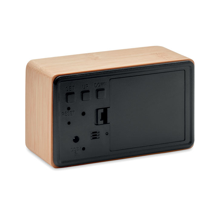 LED Bamboo Alarm Clock