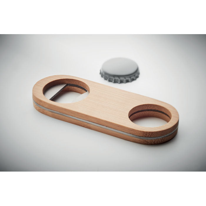 Oval Bamboo Bottle Opener