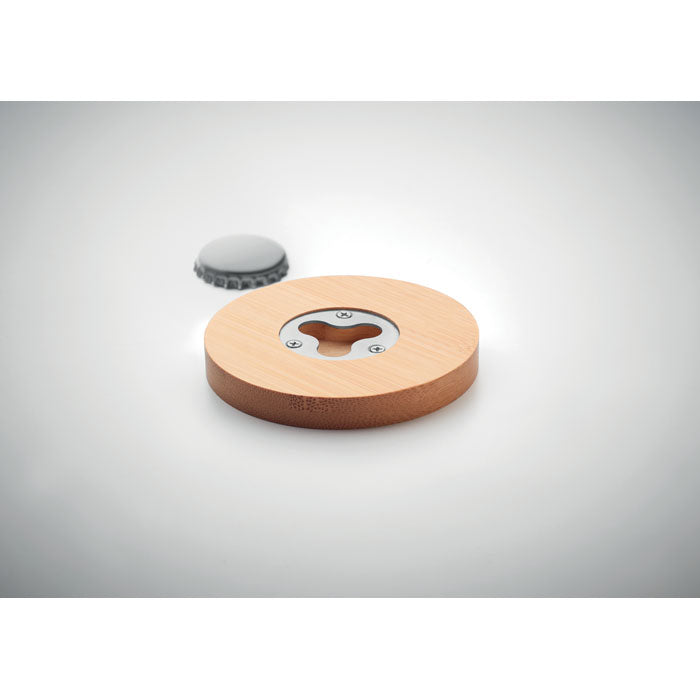Bamboo Bottle Opener Coaster