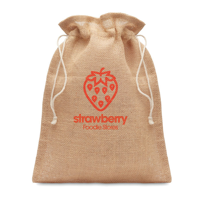 Small Jute Drawstring Gift Bag
