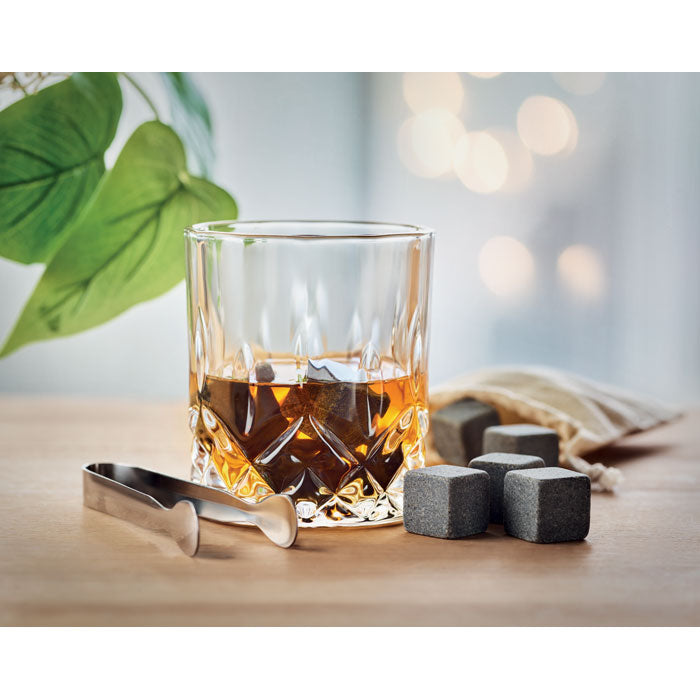 Luxury Glass Whisky Set in Bamboo Box