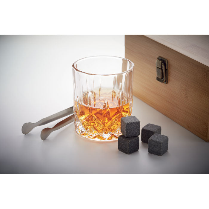 Luxury Glass Whisky Set in Bamboo Box