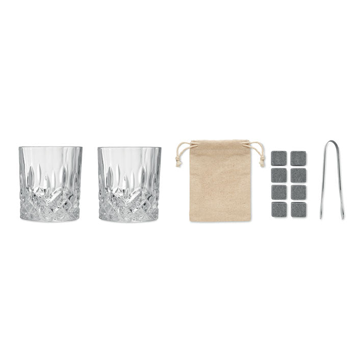 Luxury Glass Whisky Set in Bamboo Box