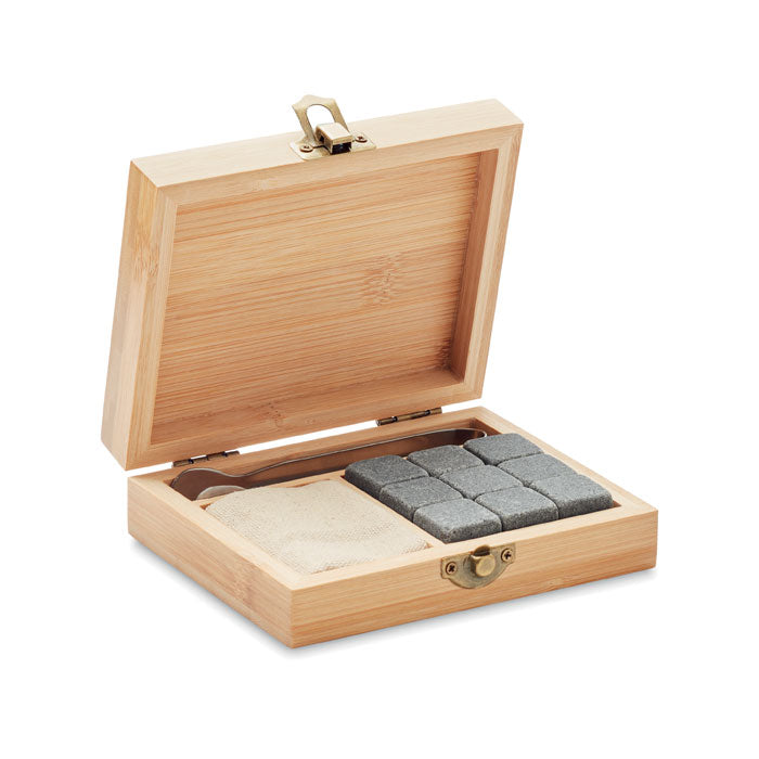 Stone Ice Cubes Set in Bamboo Gift Box