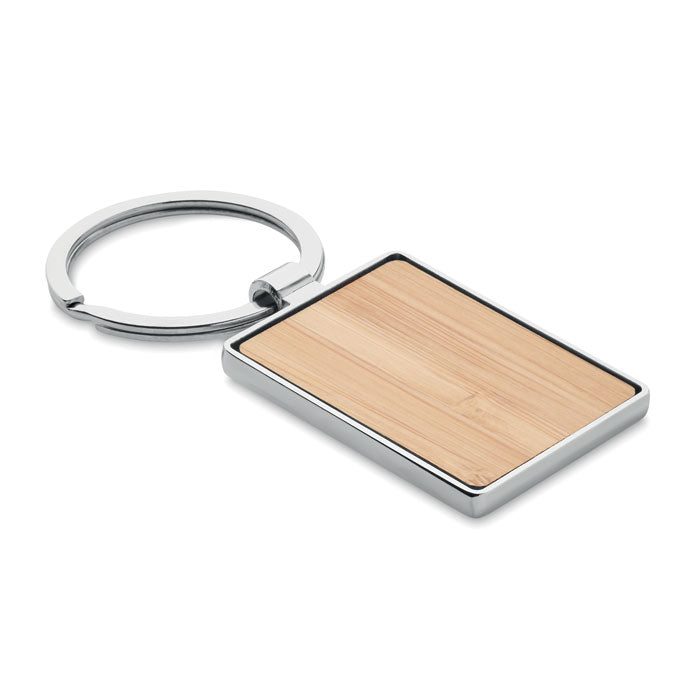 Rectangular Keyring with Bamboo Front