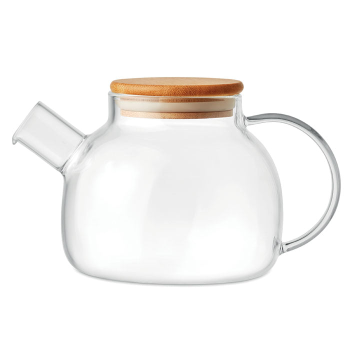 Glass Teapot with Infuser and Bamboo Lid