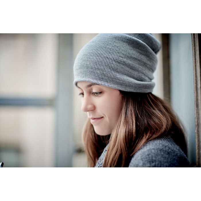 Beanie with Rolled Up Cuff