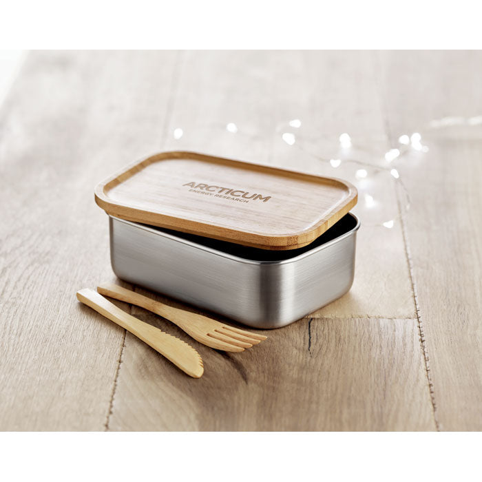Stainless Steel Lunch Box and Cutlery Set