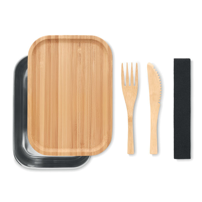 Stainless Steel Lunch Box and Cutlery Set