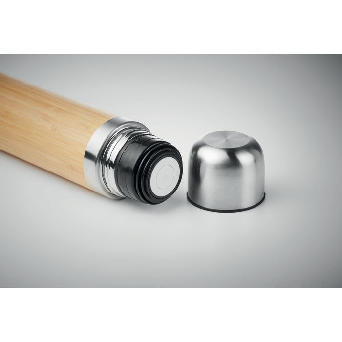 Double Walled Bamboo Vacuum Flask