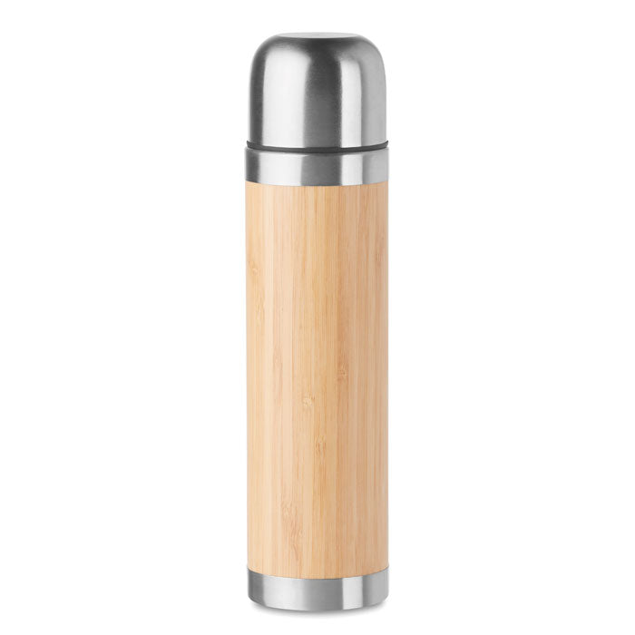 Double Walled Bamboo Vacuum Flask