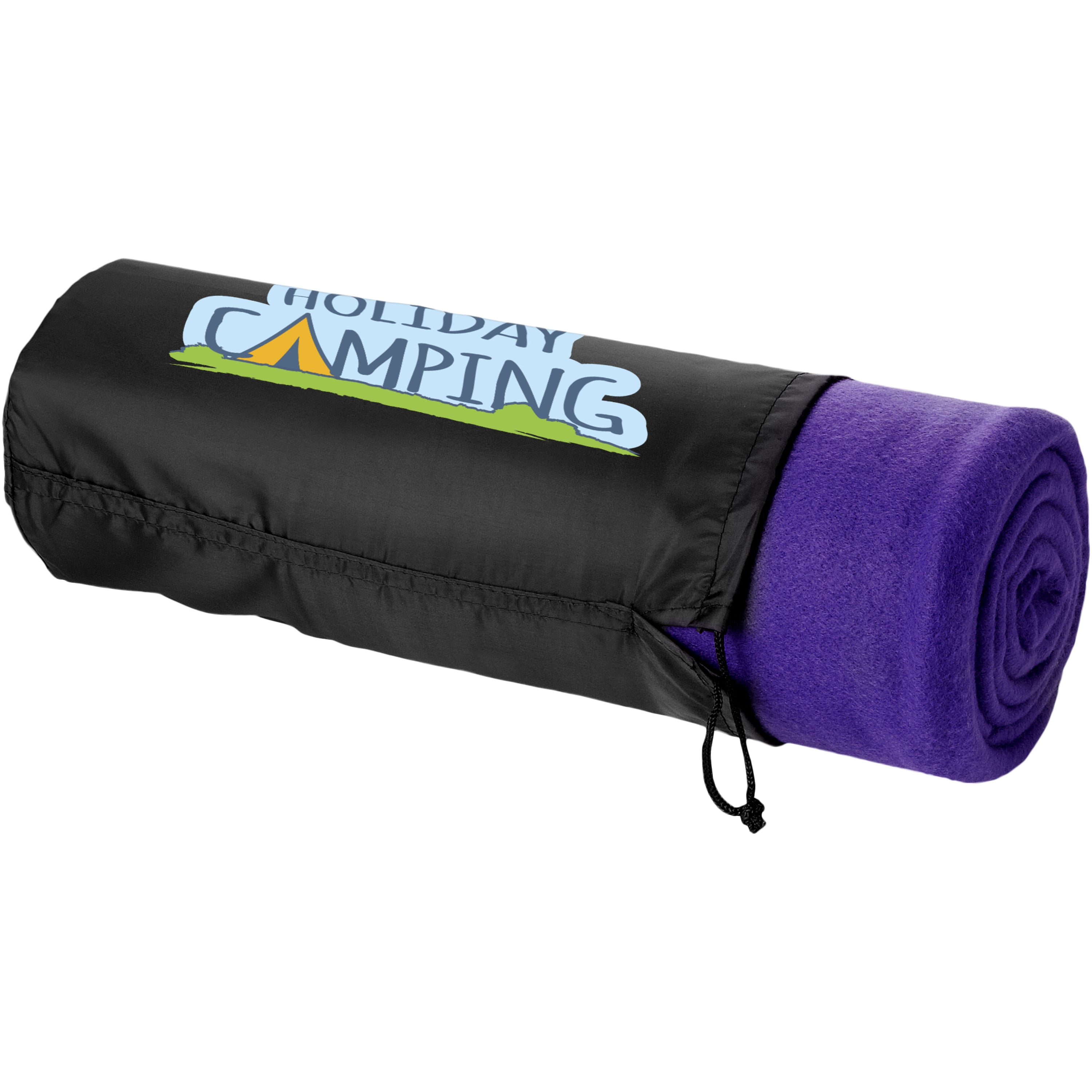 Polar Fleece Plaid Blanket and Carry Pouch