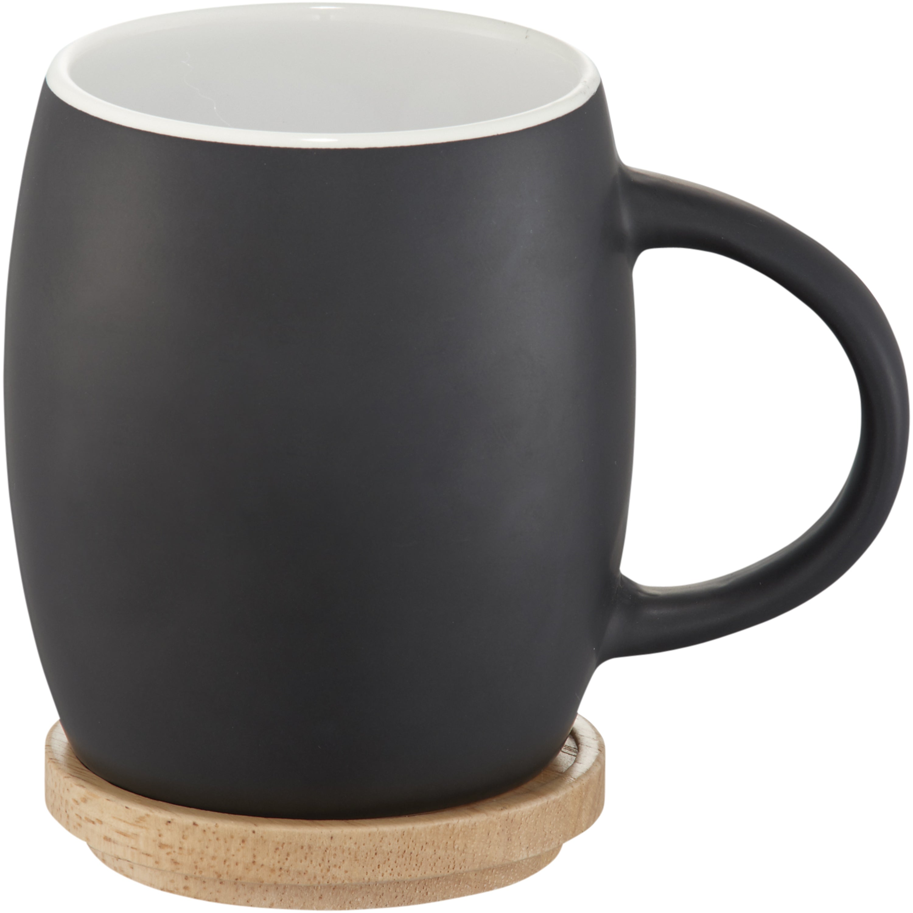 Hearth 400ml Ceramic Mug and Wooden Coaster
