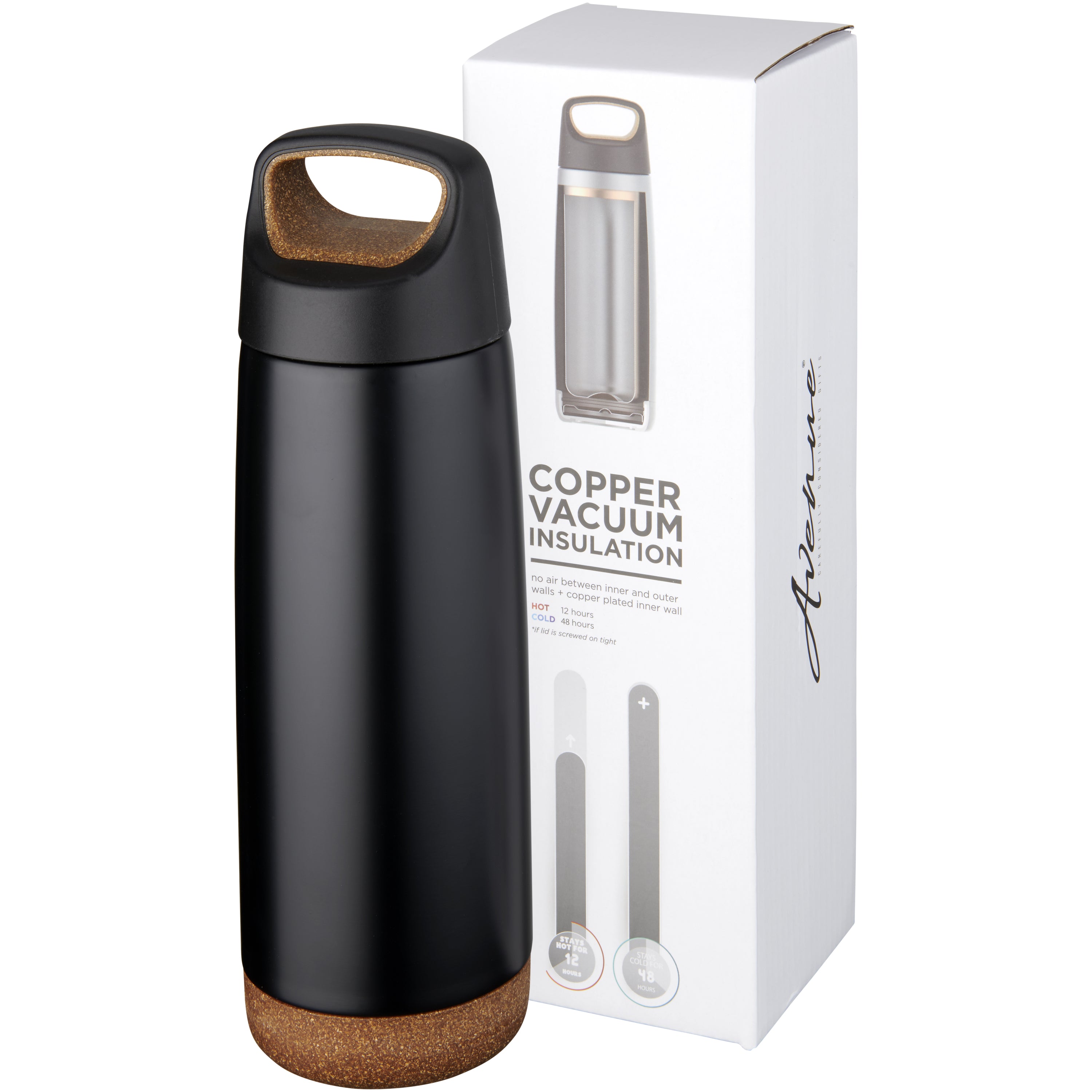 Valhalla 600ml Cork Trim Copper Insulated Bottle