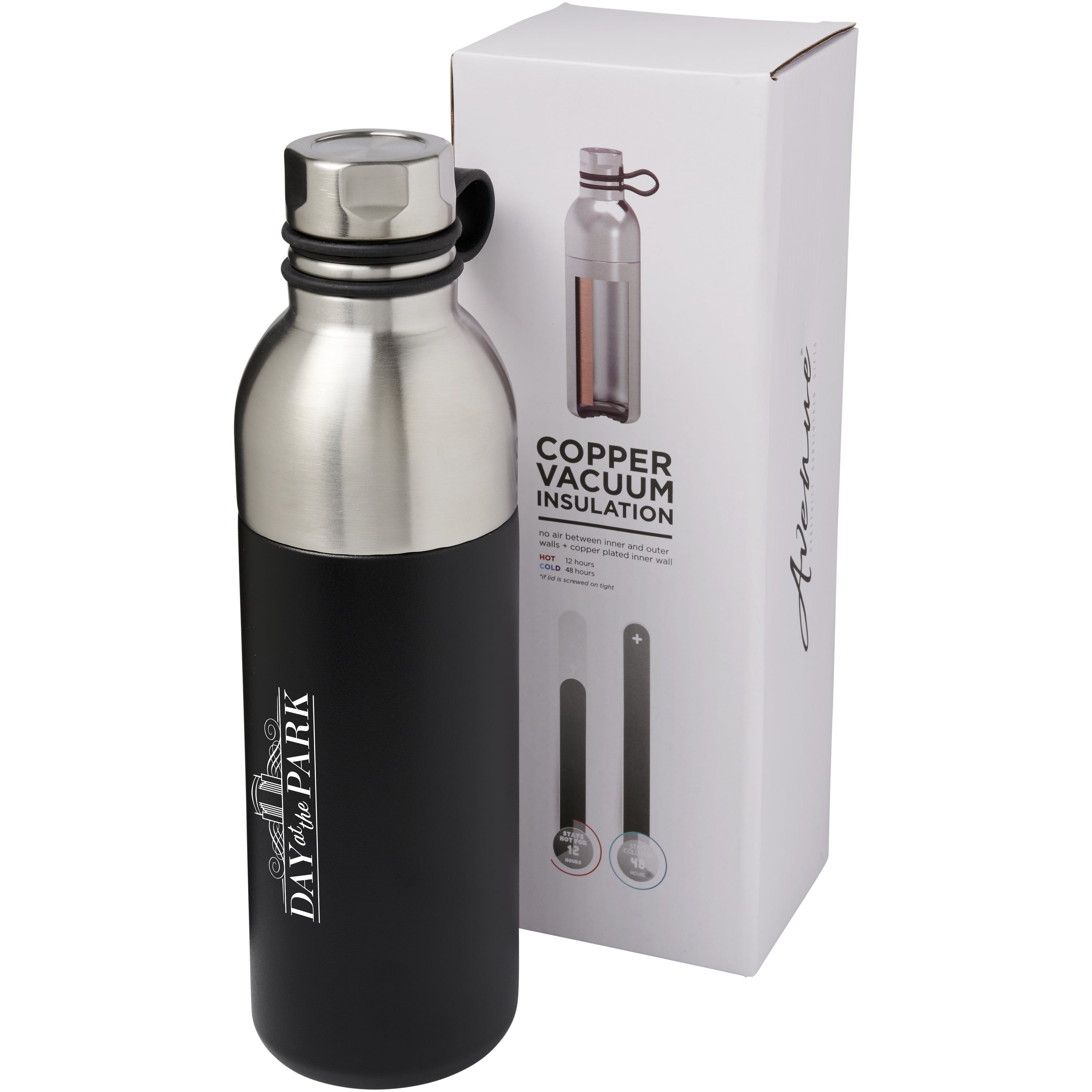 Copper Vacuum Sports Bottle with Silicone Loop