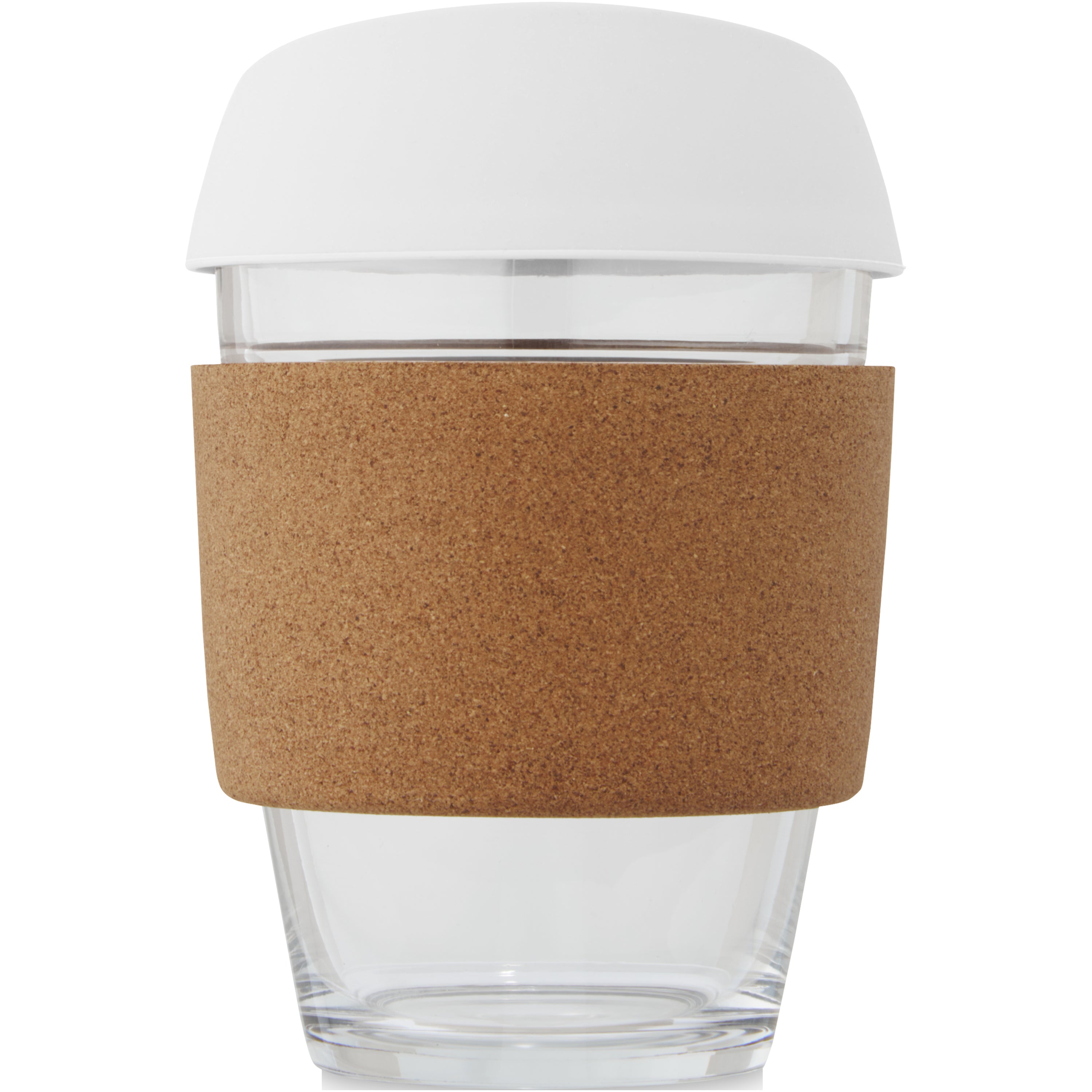 Glass Tumbler with Cork Grip & Silicone Lid