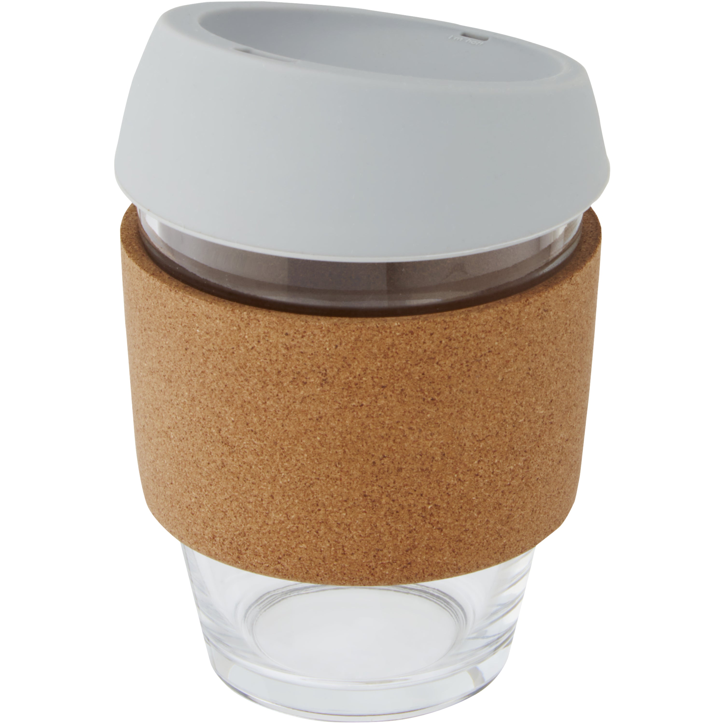 Glass Tumbler with Cork Grip & Silicone Lid
