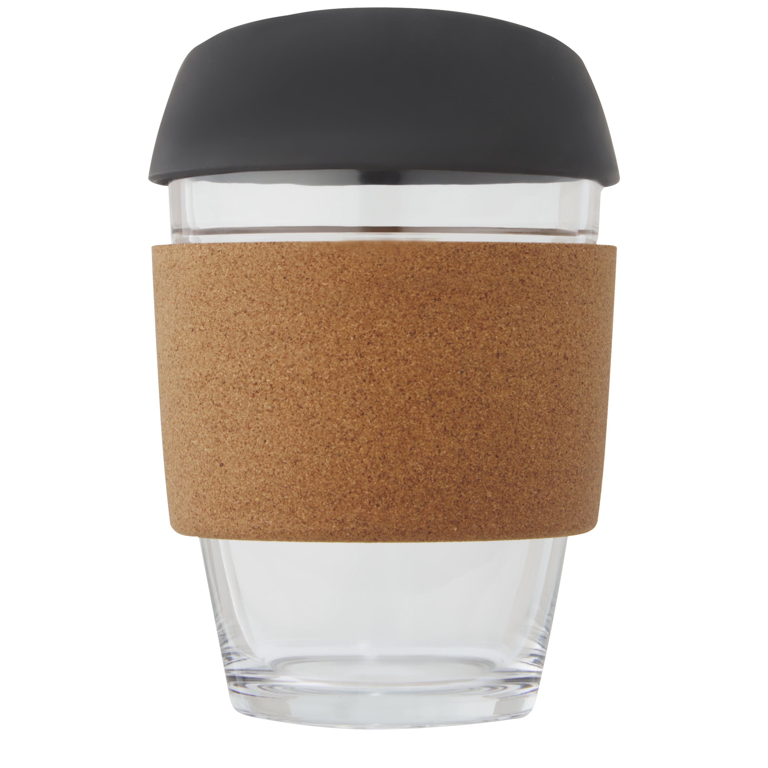 Glass Tumbler with Cork Grip & Silicone Lid