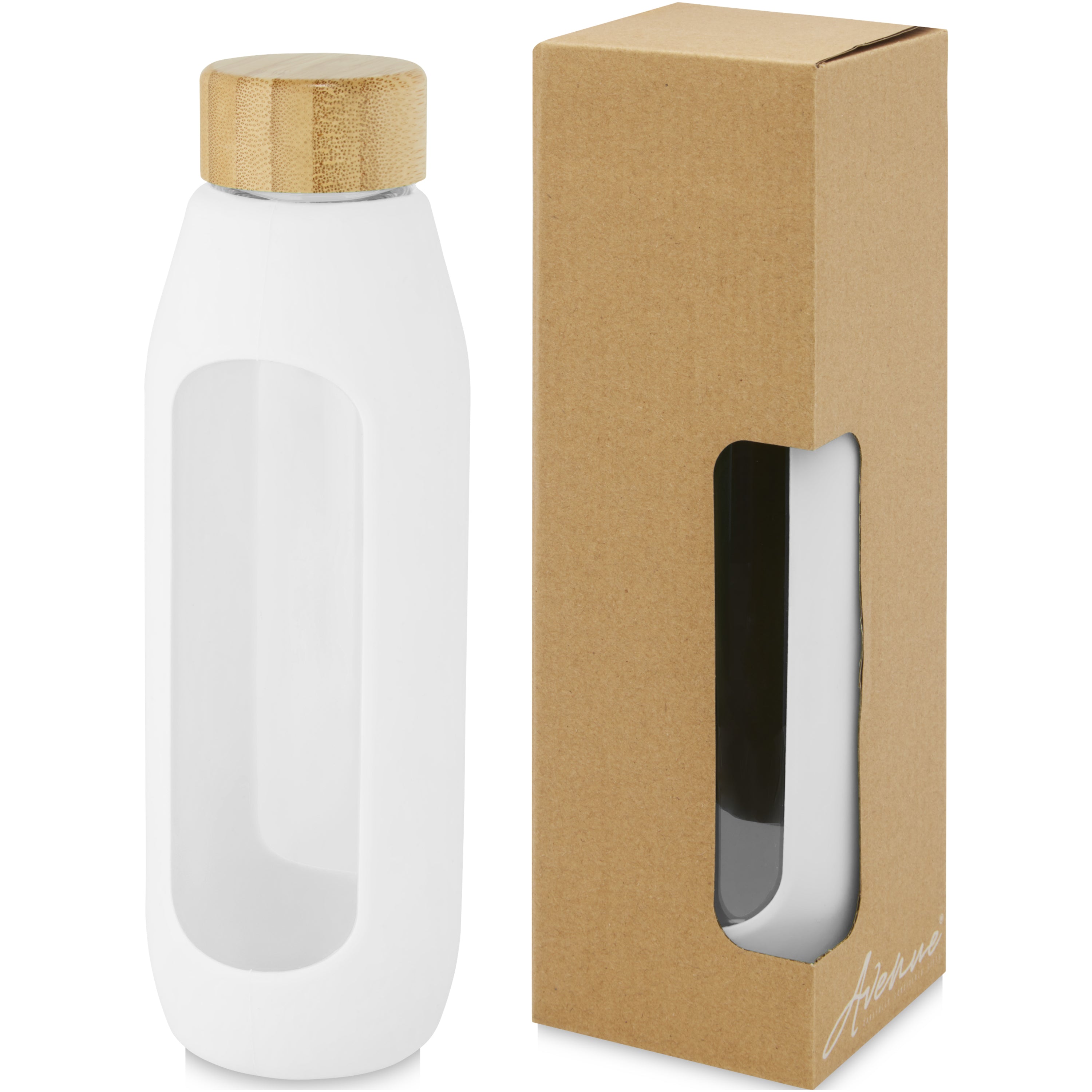 Tidan 600ml Glass Bottle with Silicone Grip
