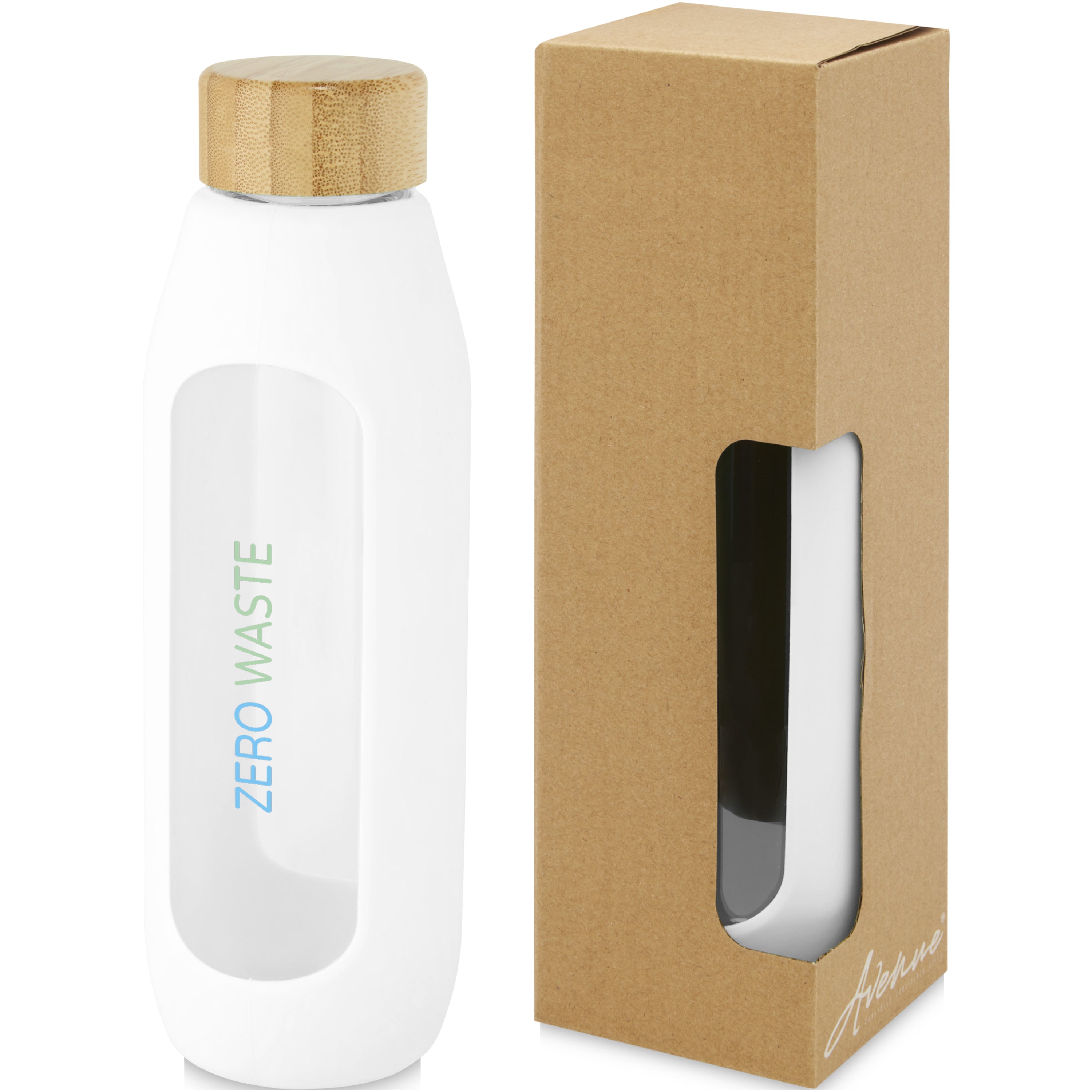 Tidan 600ml Glass Bottle with Silicone Grip
