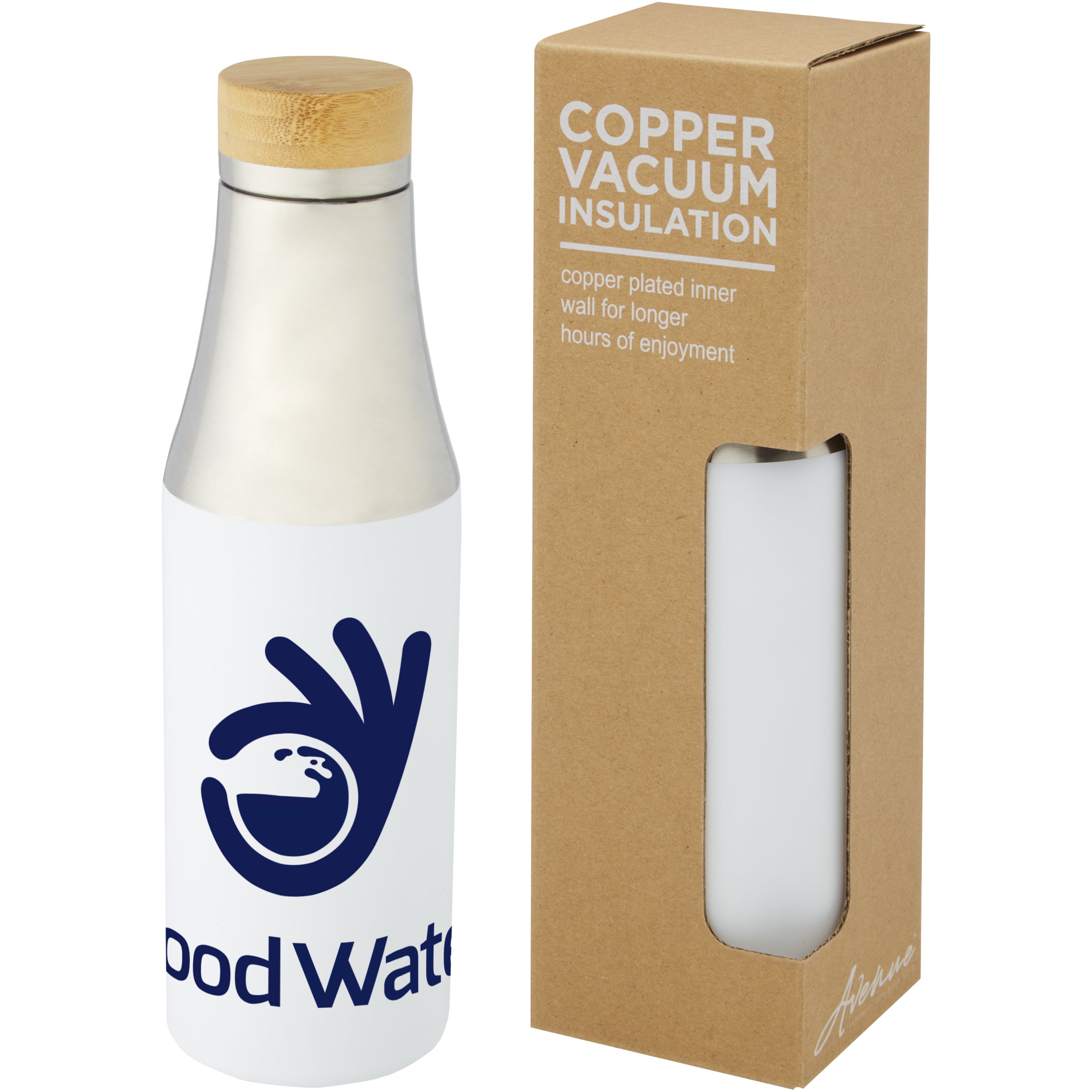 Hulan Bamboo Lid Copper Vacuum Insulated Drinks Bottle