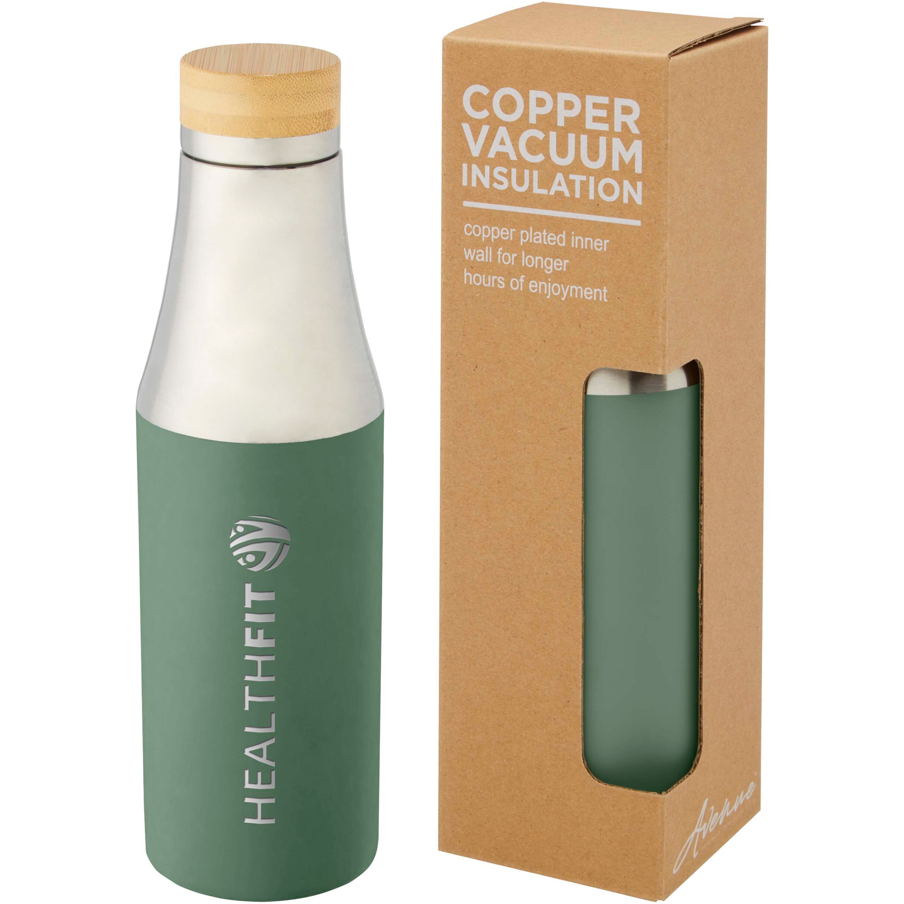 Hulan Bamboo Lid Copper Vacuum Insulated Drinks Bottle