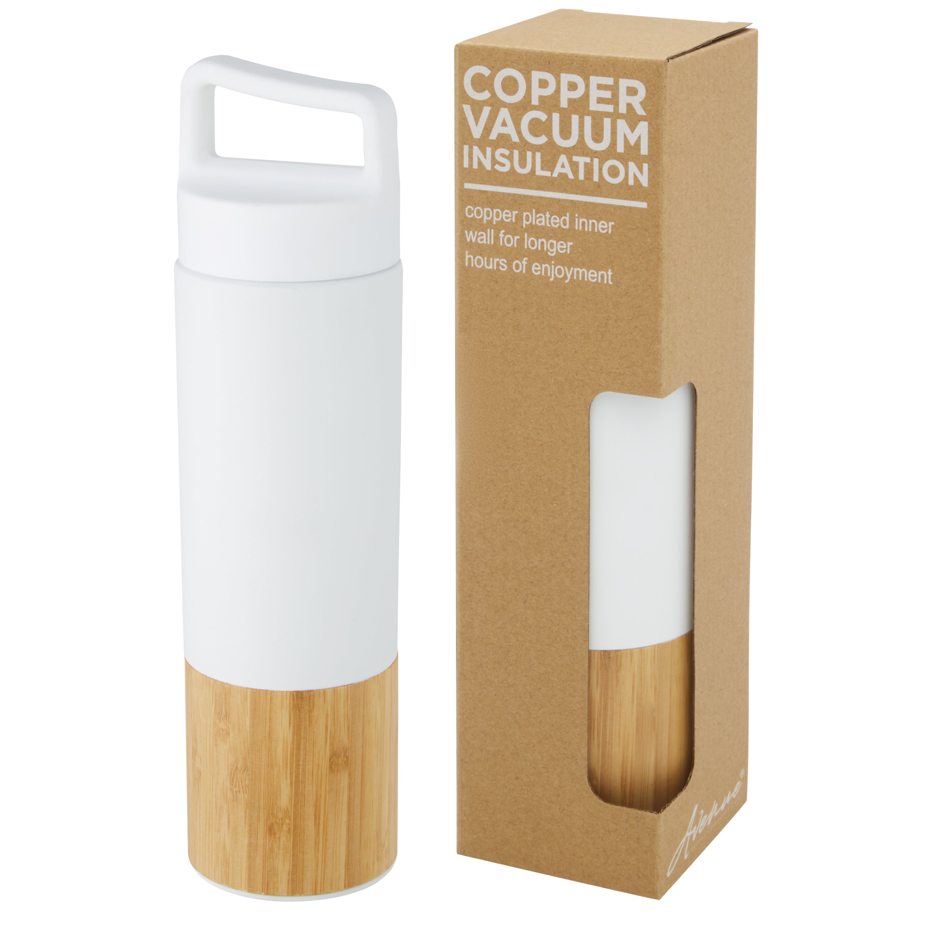 Vacuum Insulated Bottle with Bamboo Outer Wall
