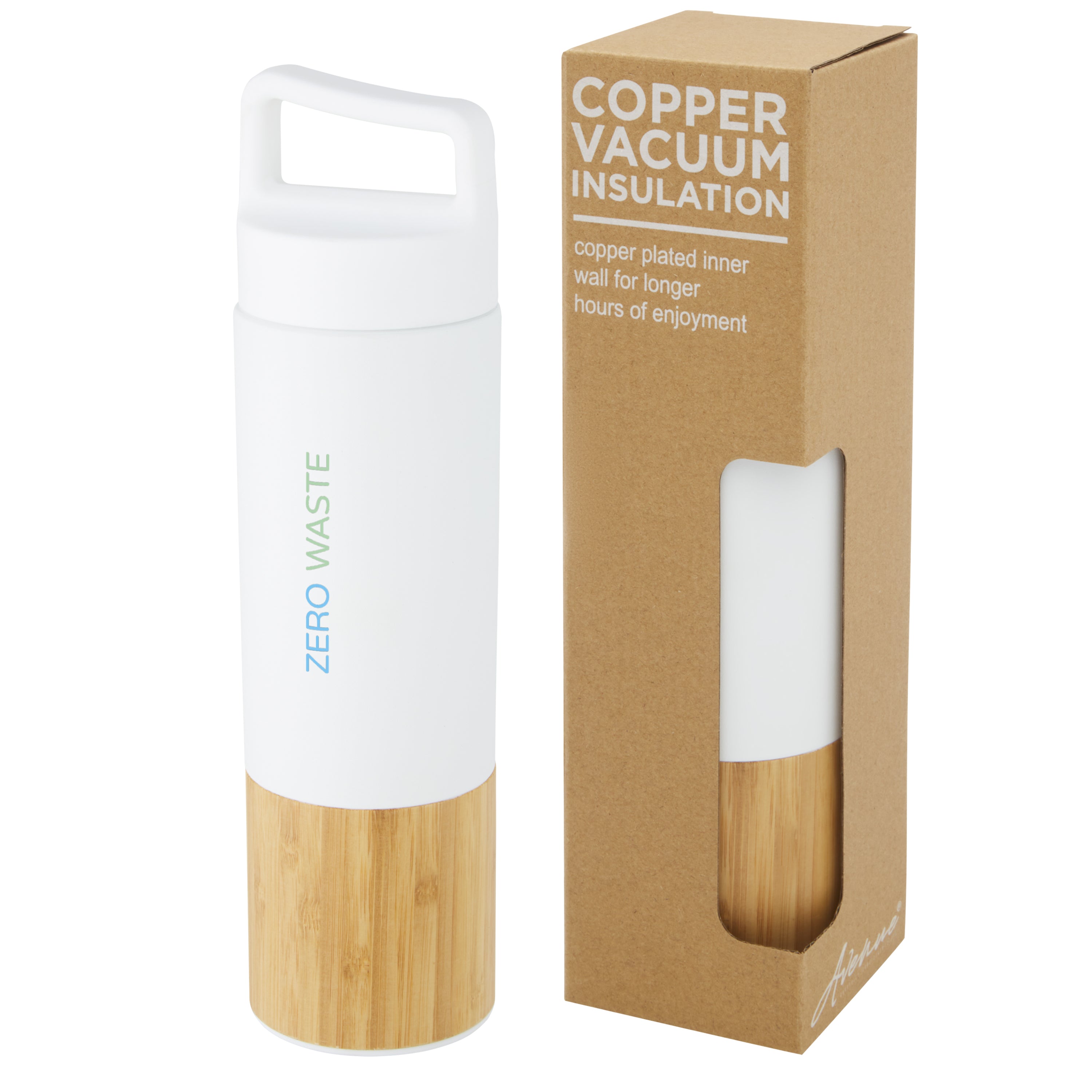 Vacuum Insulated Bottle with Bamboo Outer Wall