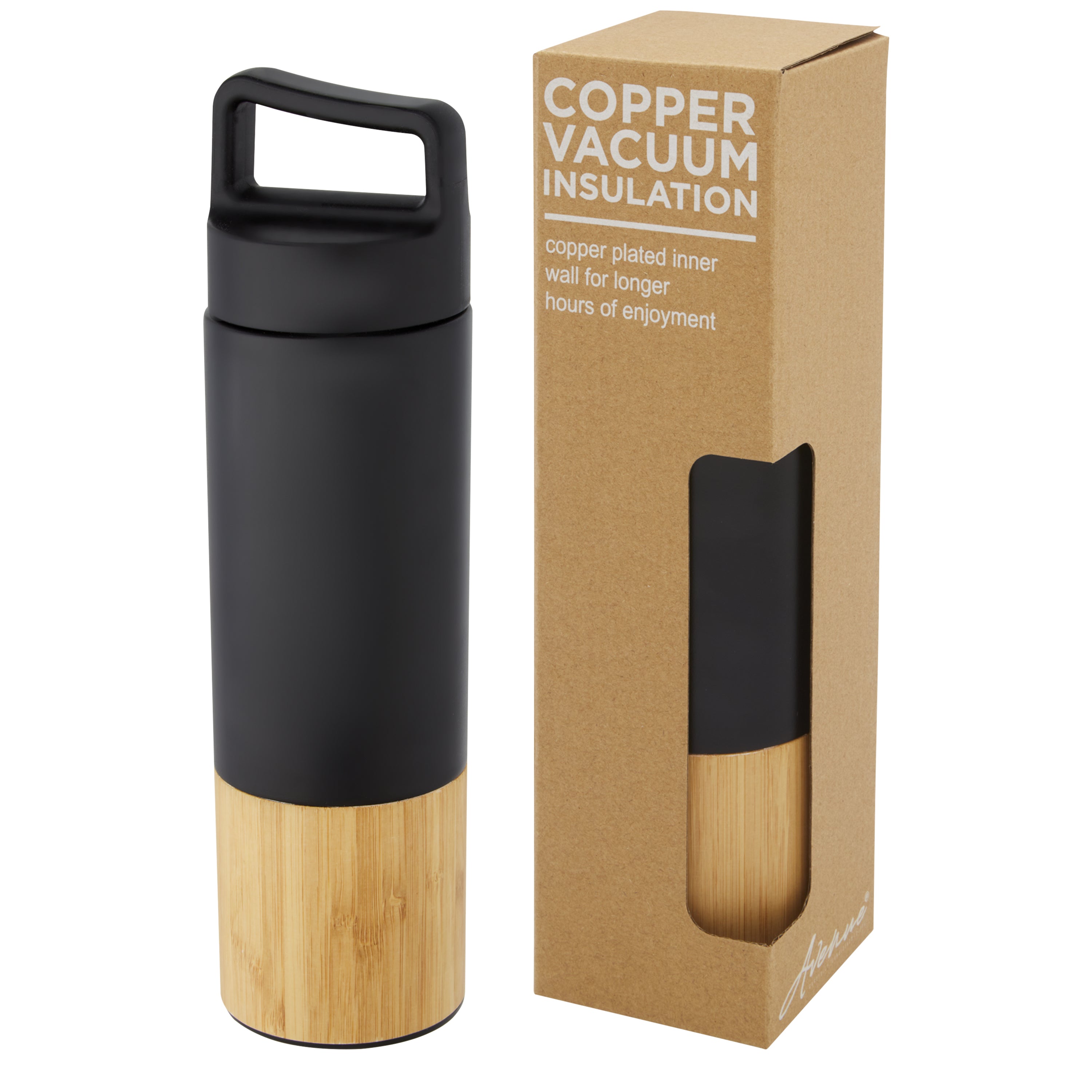 Vacuum Insulated Bottle with Bamboo Outer Wall