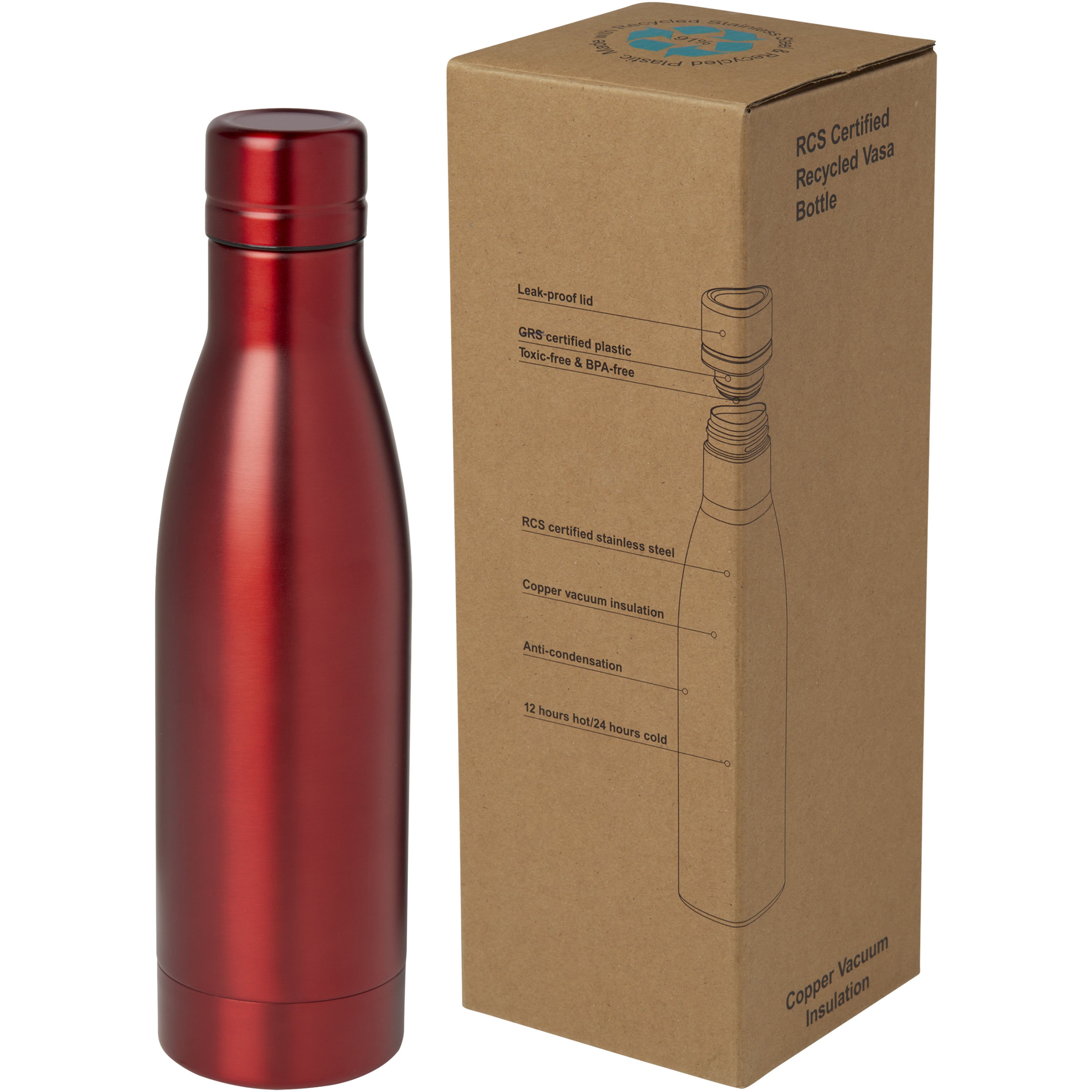 Vasa Recycled Stainless Steel Copper Insulated Bottle