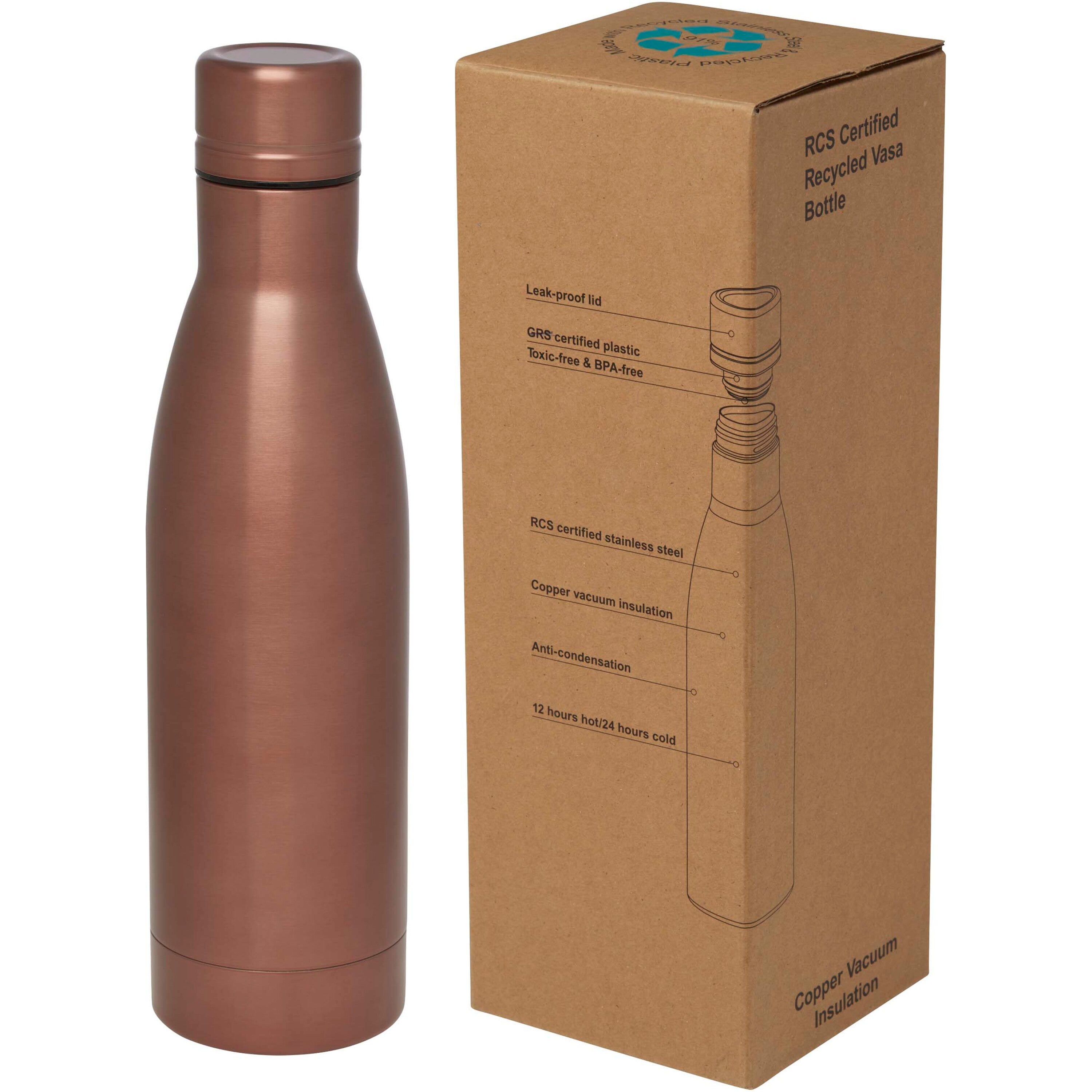 Vasa Recycled Stainless Steel Copper Insulated Bottle