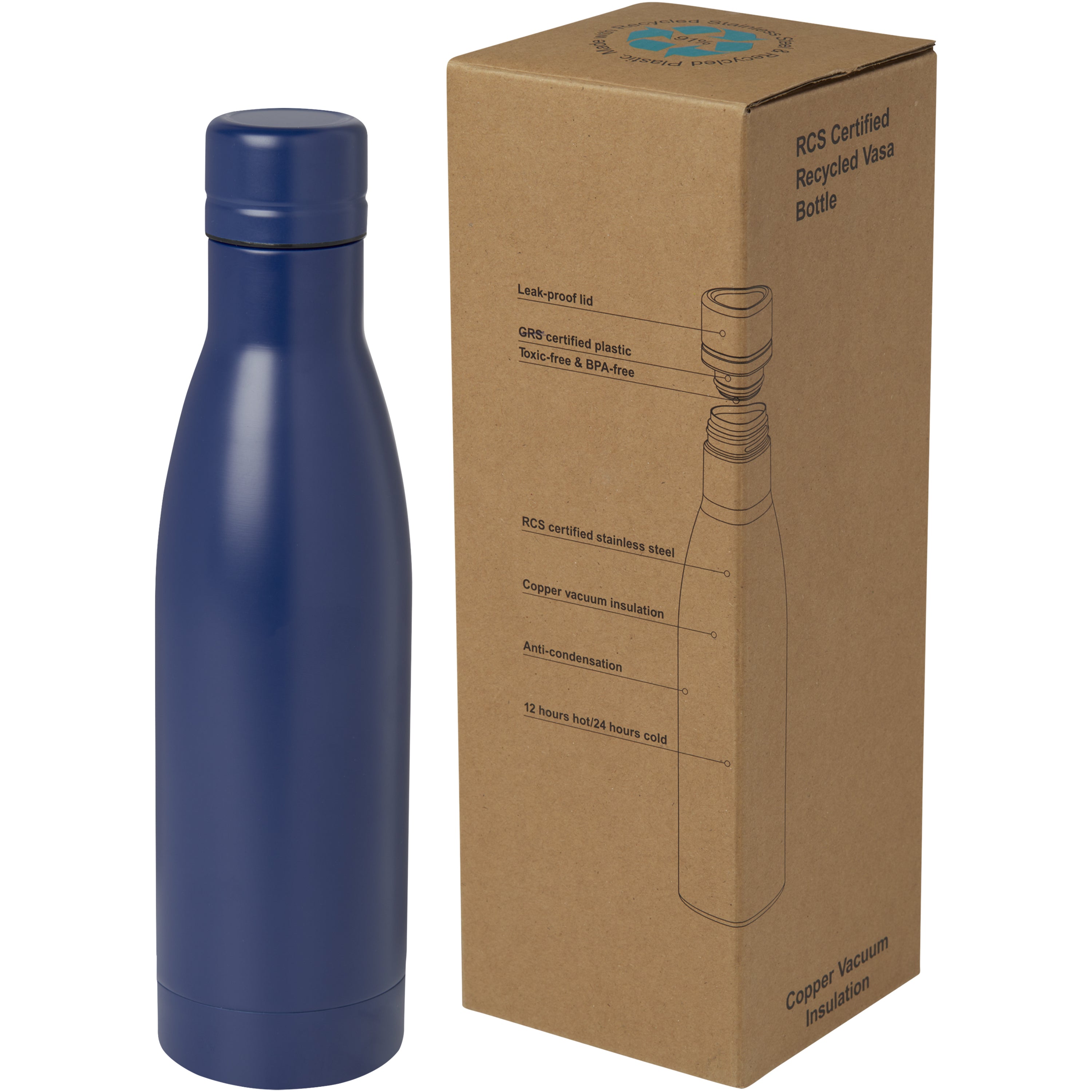 Vasa Recycled Stainless Steel Copper Insulated Bottle