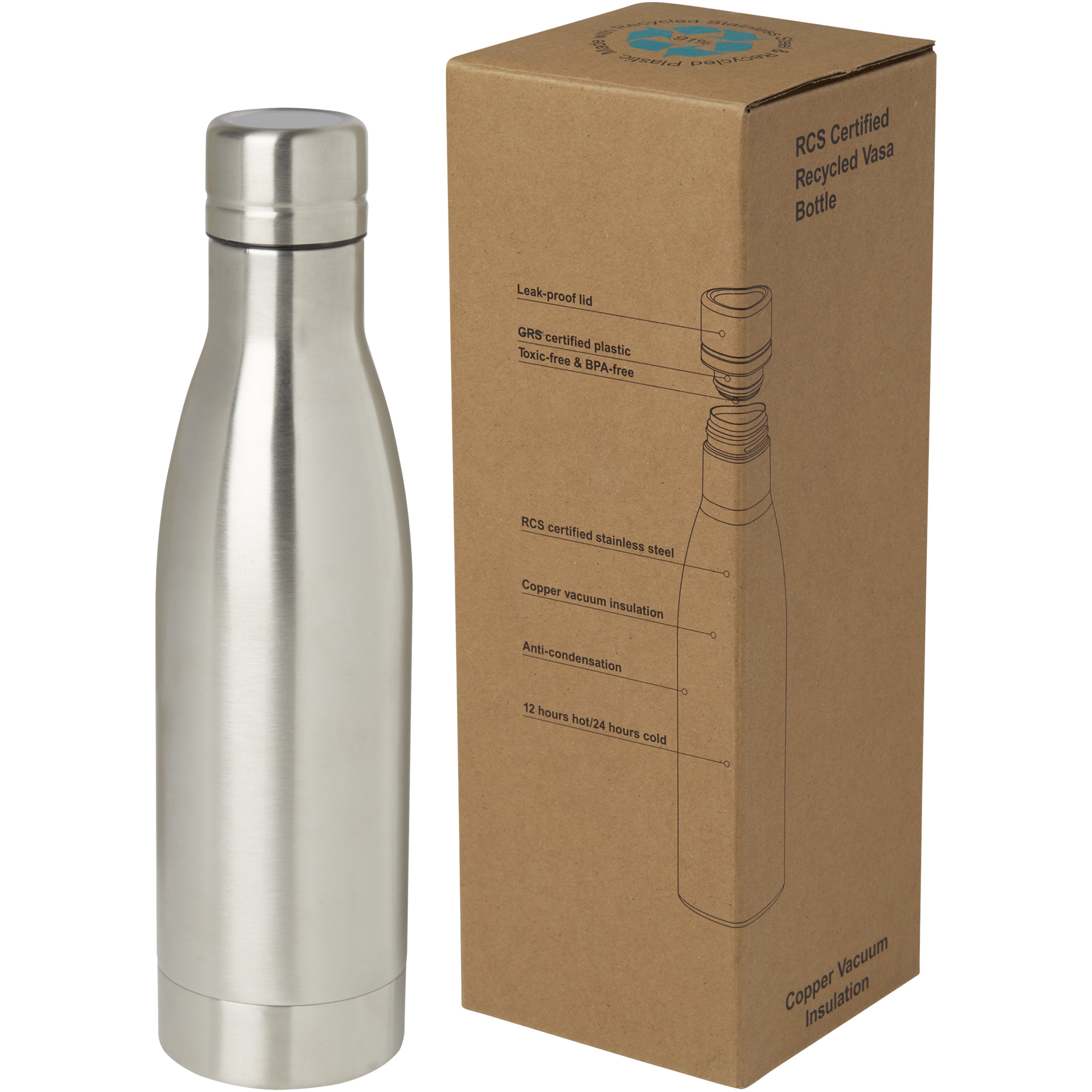 Vasa Recycled Stainless Steel Copper Insulated Bottle