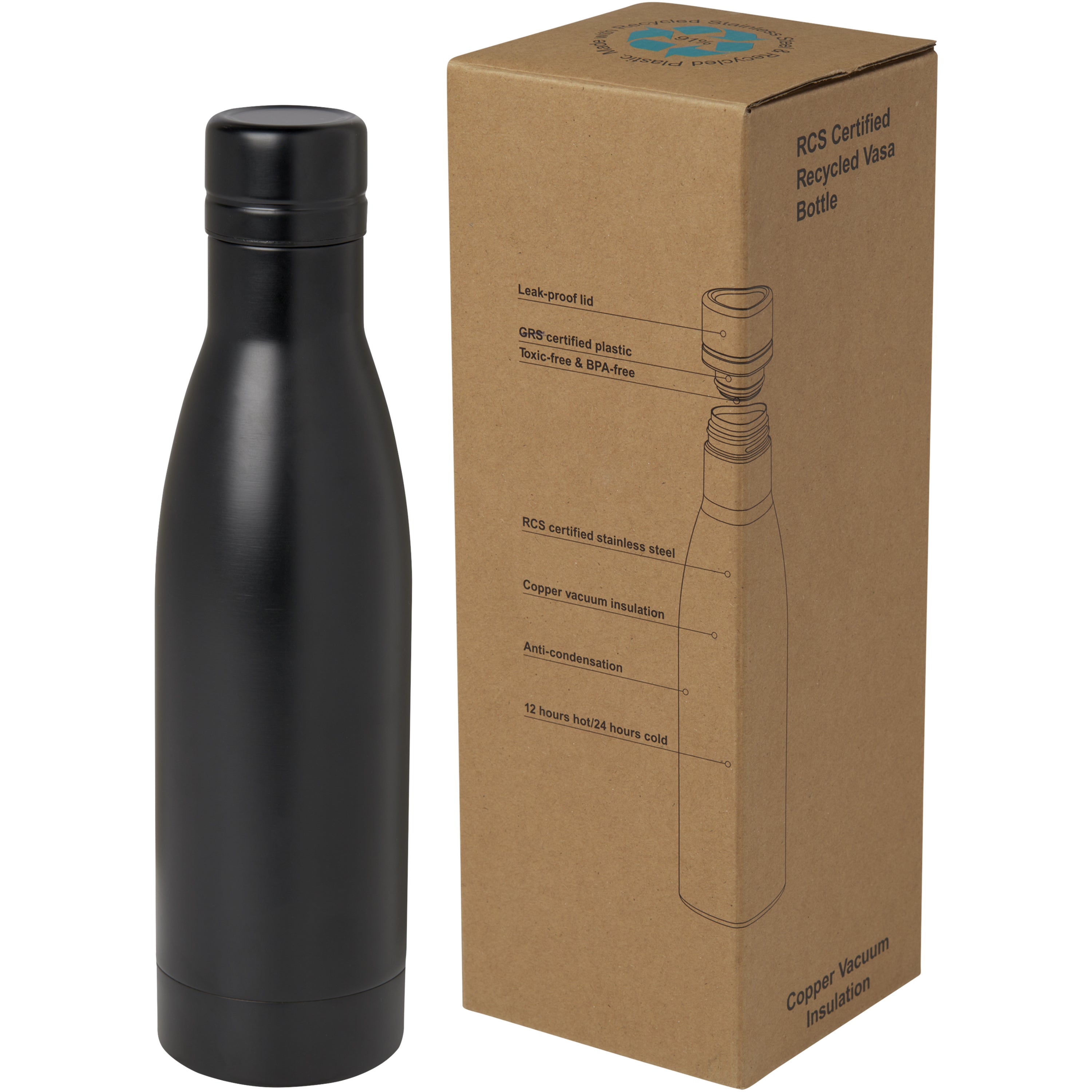 Vasa Recycled Stainless Steel Copper Insulated Bottle