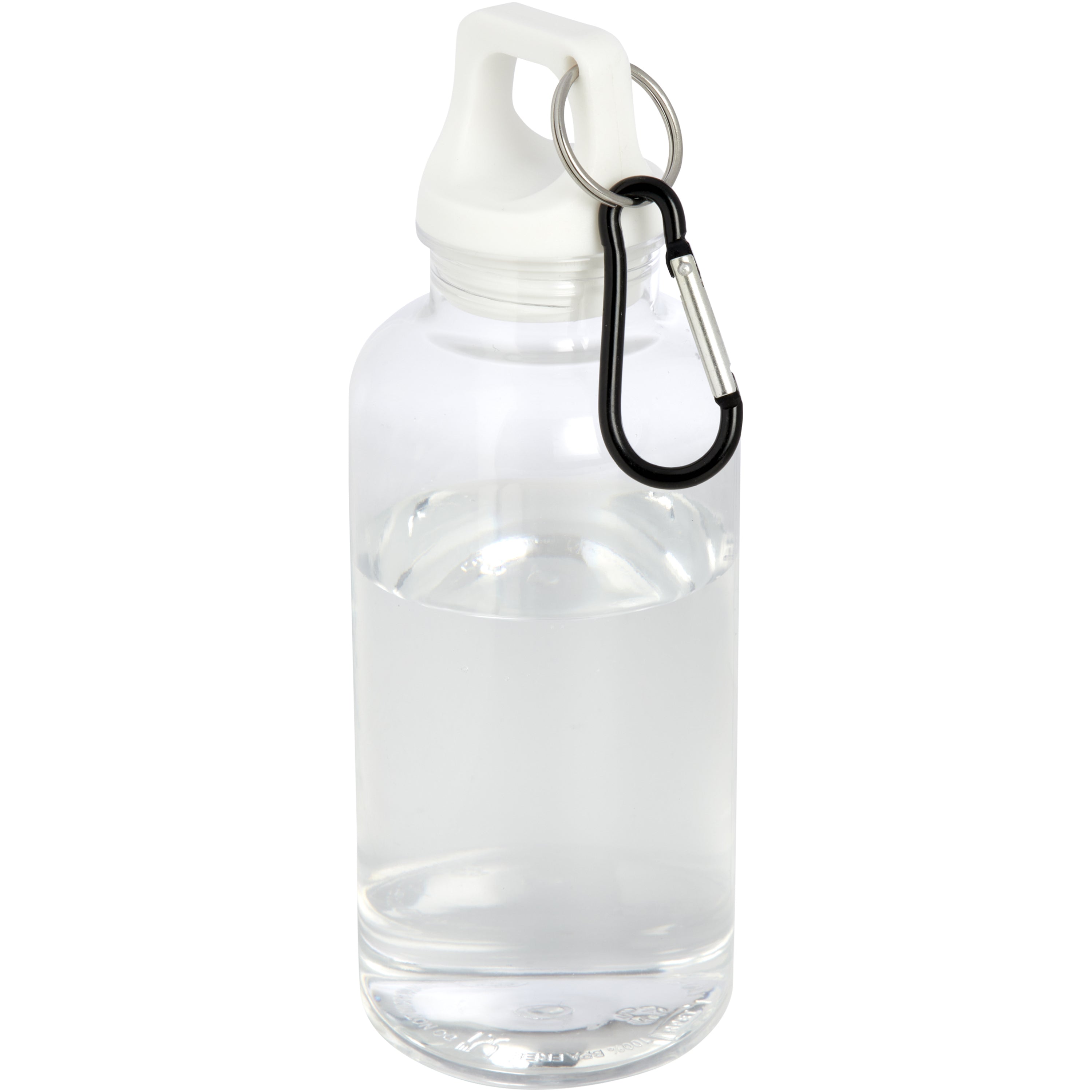 400ml Upcycled Plastic Water Bottle with Carabiner
