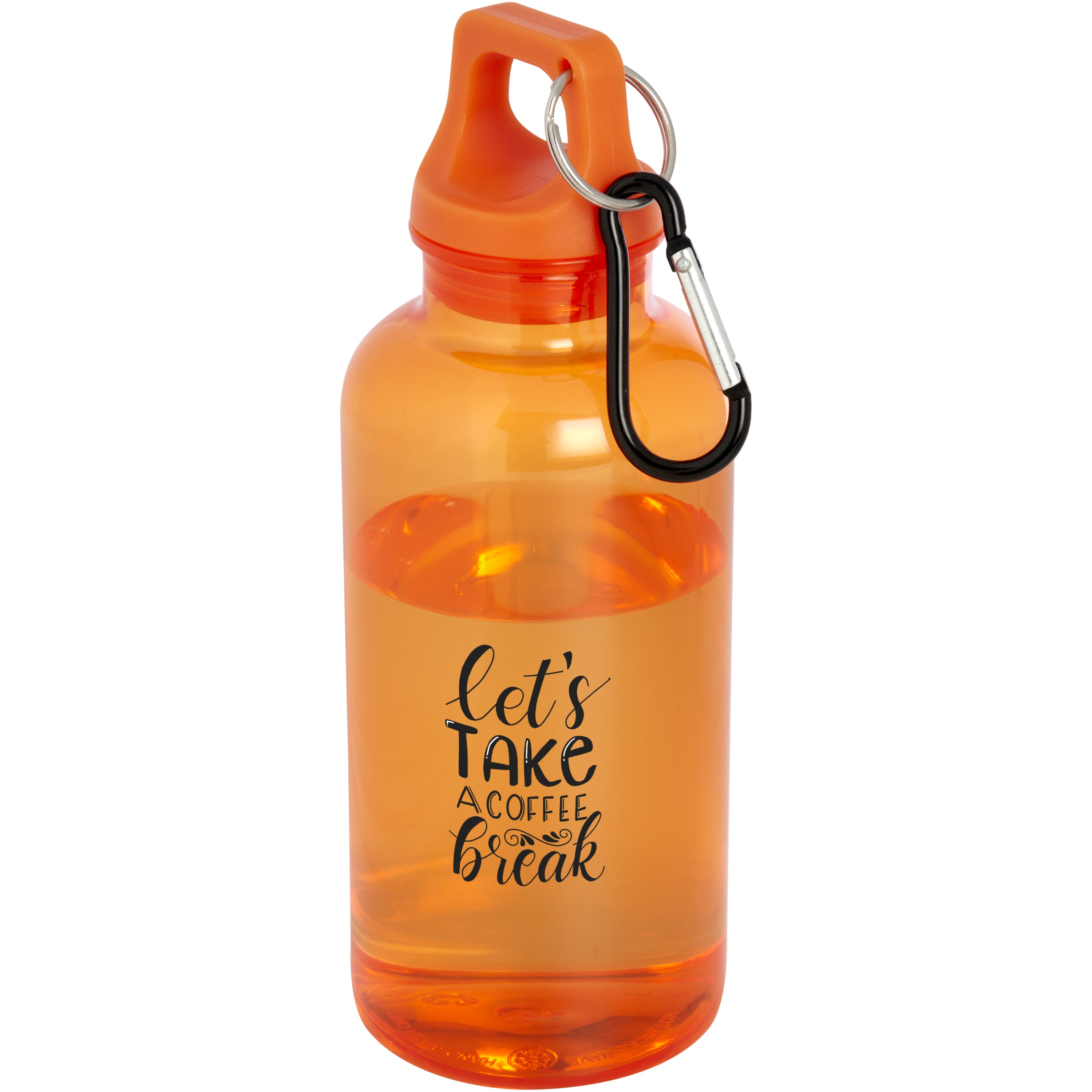 400ml Upcycled Plastic Water Bottle with Carabiner