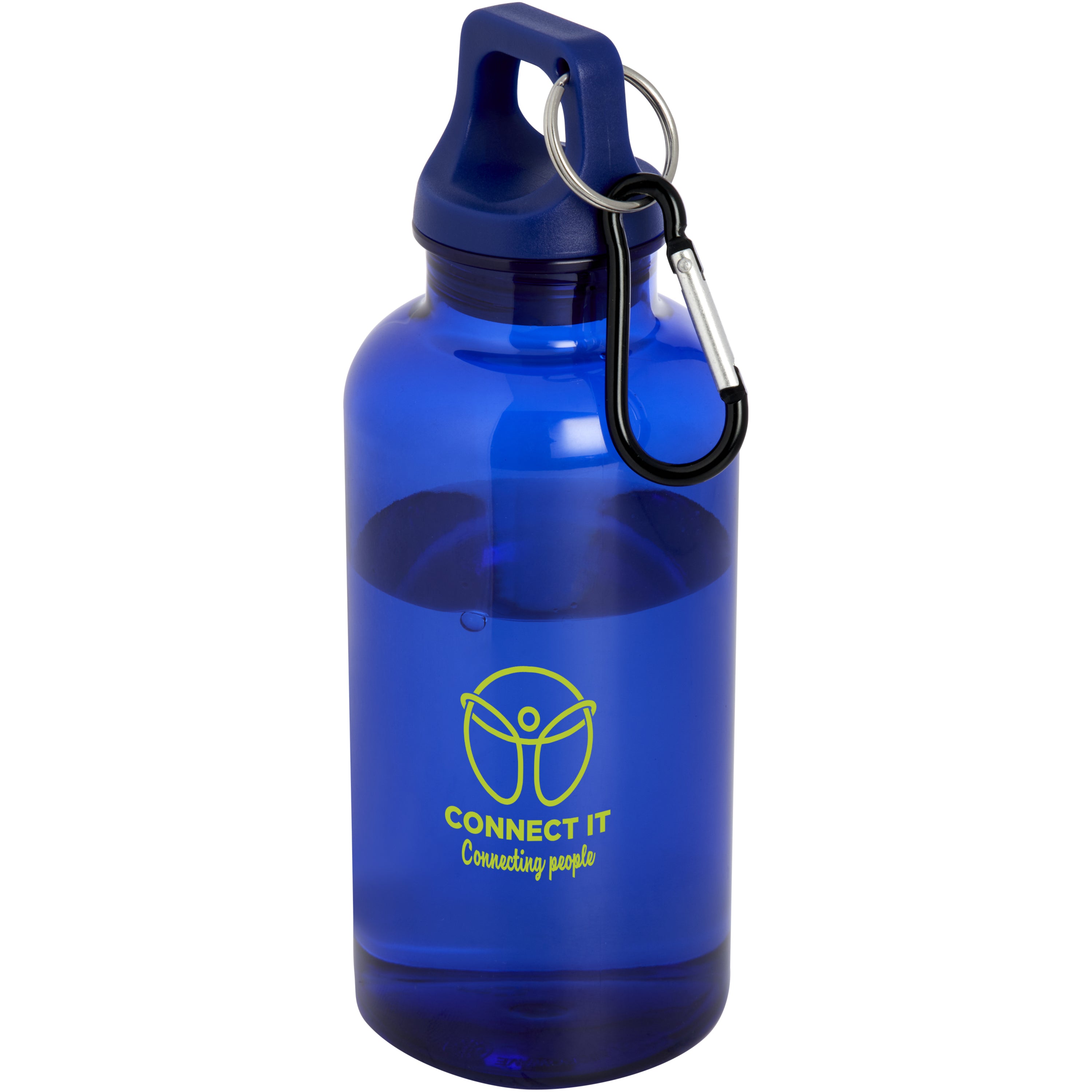 400ml Upcycled Plastic Water Bottle with Carabiner