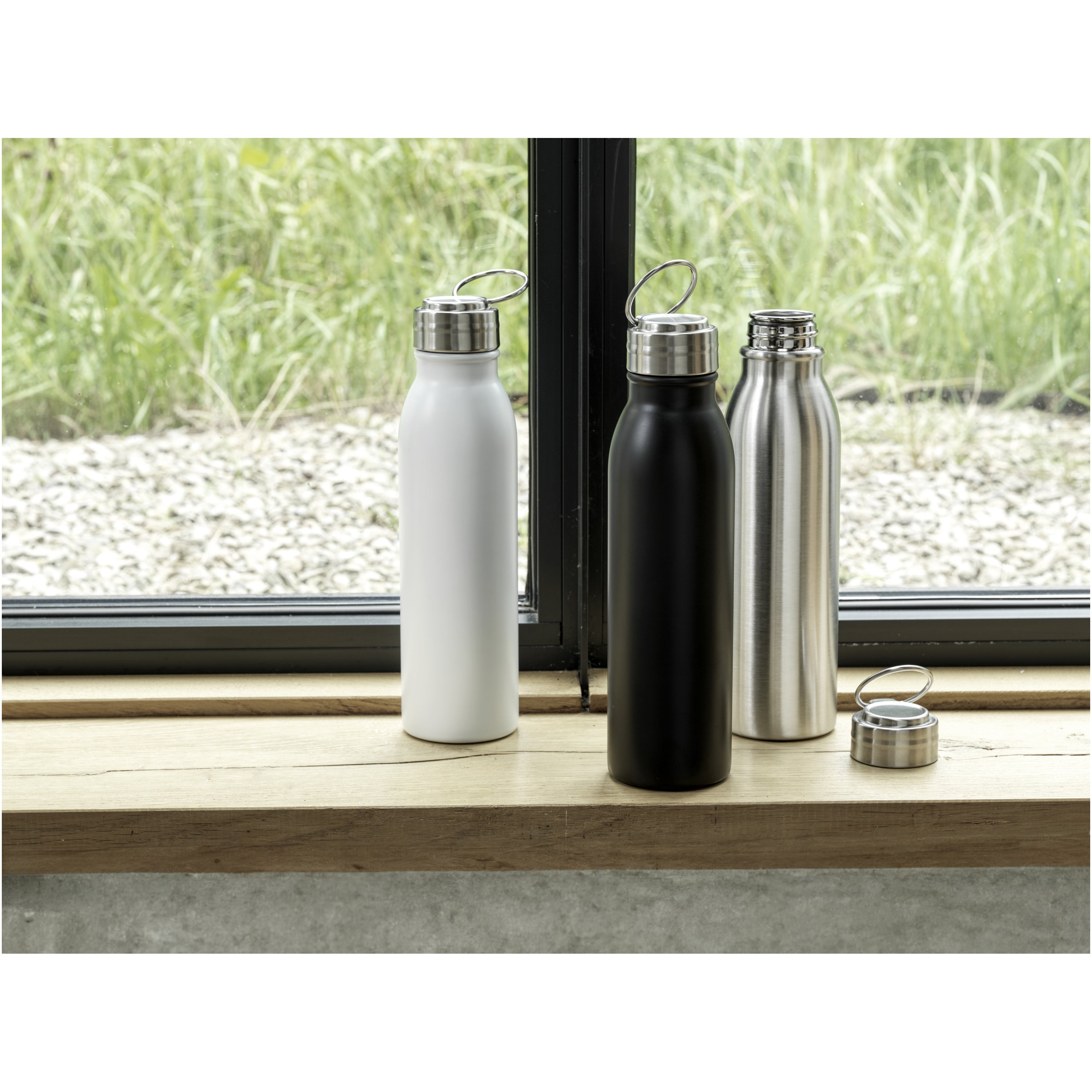 Harper Recycled Stainless Steel Water Bottle with Loop